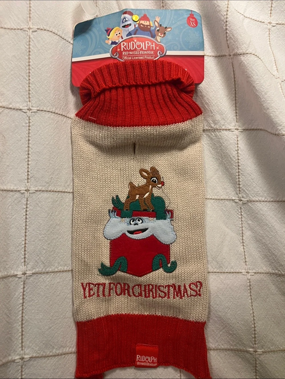 “Rudolph Yeti For Christmas” Dog Sweater XS